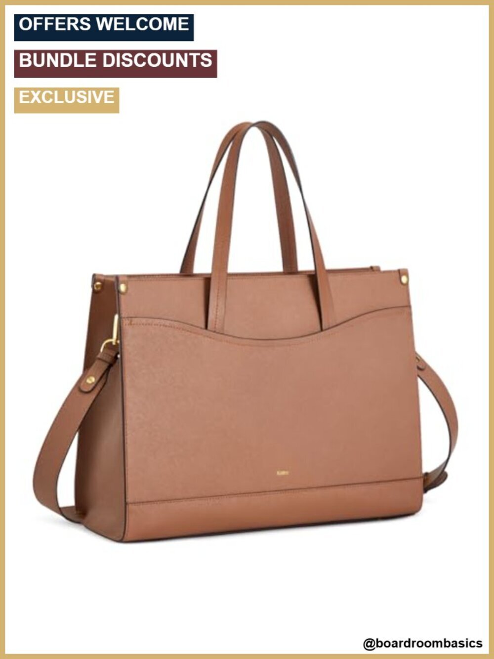 Genuine Leather Laptop Tote Bag Work Handbag Fits 14" Laptop
